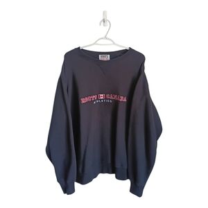 Vintage Roots Navy Athletics Crewneck Sweatshirt Made In Canada Medium